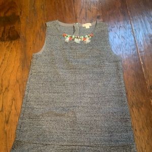 Crewcuts gray felt embellished shift dress size 14